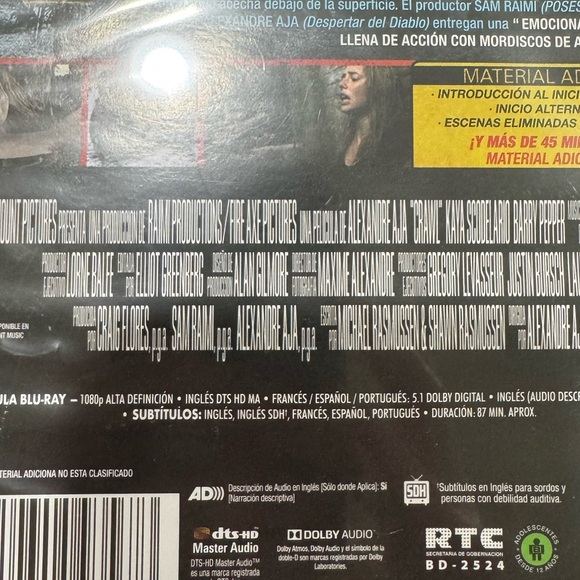 Inferno en la Tormenta (Crawl) Blu-ray – Black & Red Cover - Picture 3 of 3